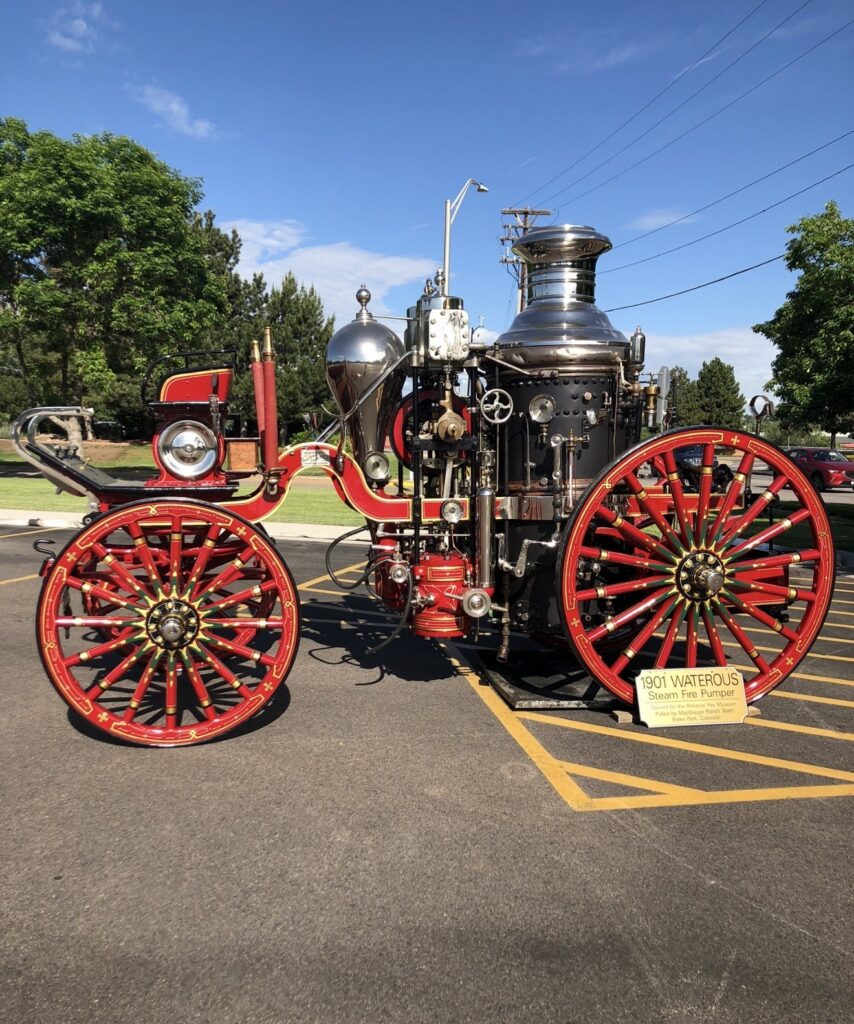 Vintage fire truck at the Littleton Fire Muster event